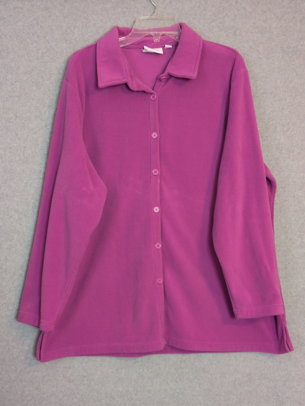 D&Co Purple Fleece Shirt Jacket Women's 1X